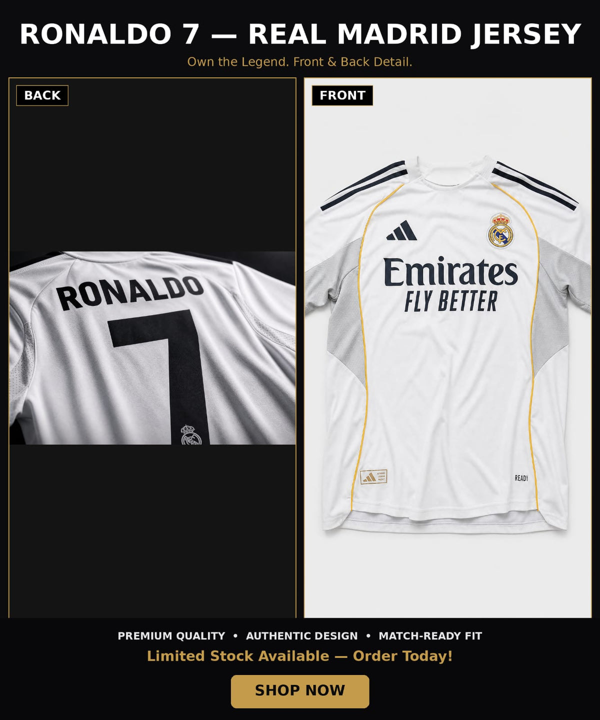 Ronaldo 7 Football Jersey – The Legend Edition